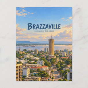 Brazzaville Malerische Reise Kunst Postkarte