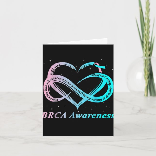 Brca Warrior Im Fine Breast Cancer Awareness  Karte (Vorderseite)