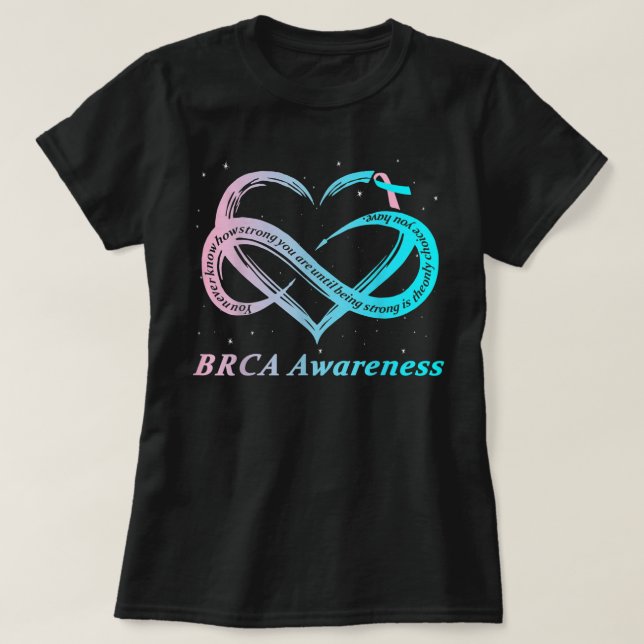 BRCA Warrior I'm Fine Brustkrebs Awareness T-Shirt (Design vorne)