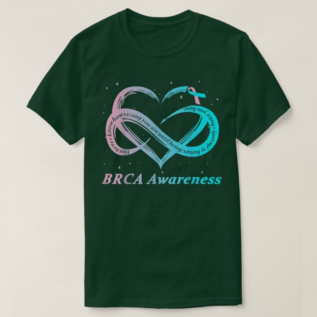 BRCA Warrior I'm Fine Brustkrebs Awareness T-Shirt (Design vorne)