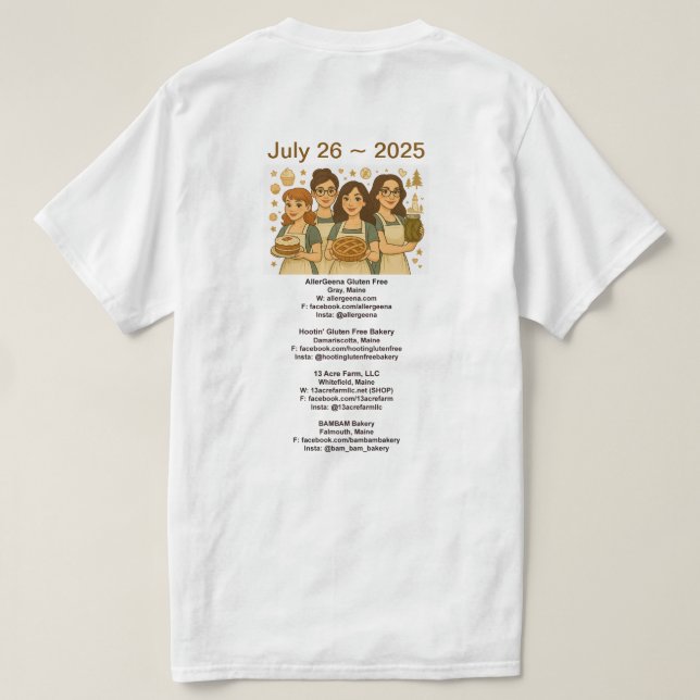 BREAD ARTISAN FAIR T - Shirt 4 Bäcker 2025 (Design Rückseite)