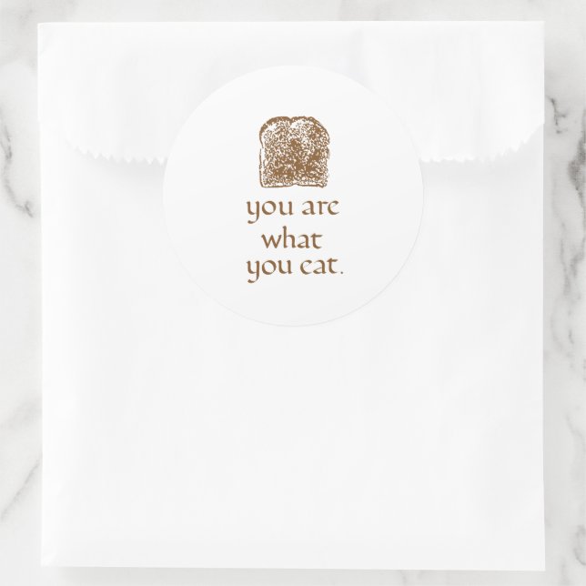 Bread & Calligraphy Rustic Sticker (Tasche)