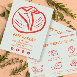 BREAD Care Card Anweisungen Sauerteig Bäckerei Kar Dankeskarte