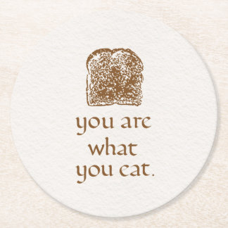 Bread Stamp and Hand-Drawn Lettering Runder Pappuntersetzer