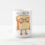 Bread Tony Lucky Clover – Cute Bread T-Shirt Kaffeetasse<br><div class="desc">A cute bread character named Bread Tony holding a lucky four-leaf clover. This adorable cartoon food illustration brings a cheerful and lucky vibe,  perfect for anyone who loves cute characters,  food mascots,  and positive energy.</div>