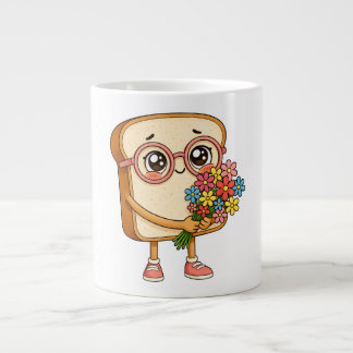 Bread Tony mit Blumen – Süßes Bread T-Shirt Jumbo-Tasse