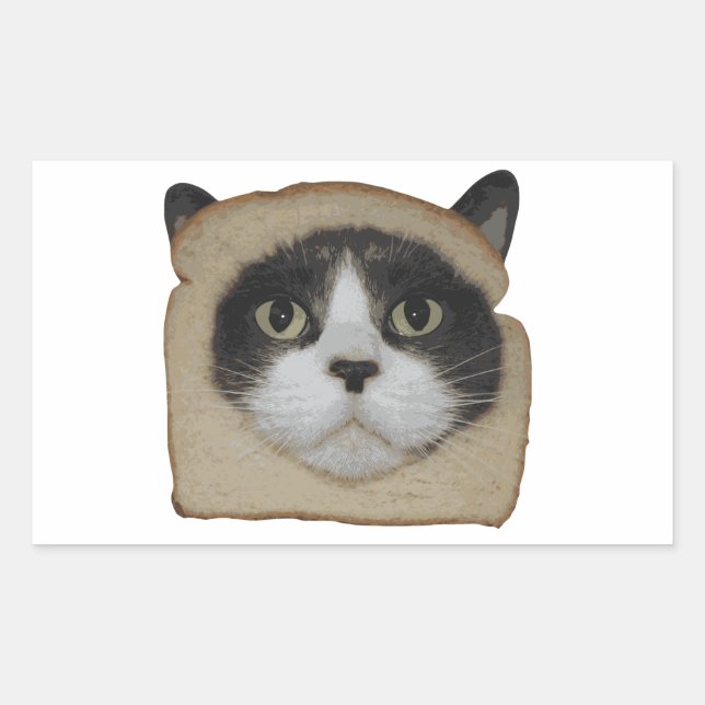 Breaded Inbread Cat Breading Rechteckiger Aufkleber (Vorderseite)