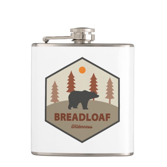 Breadloaf Wilderness Vermont Bear Flachmann (Vorderseite)