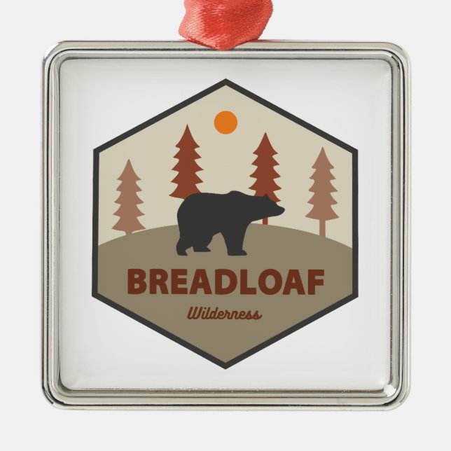 Breadloaf Wilderness Vermont Bear Ornament Aus Metall (Vorne)