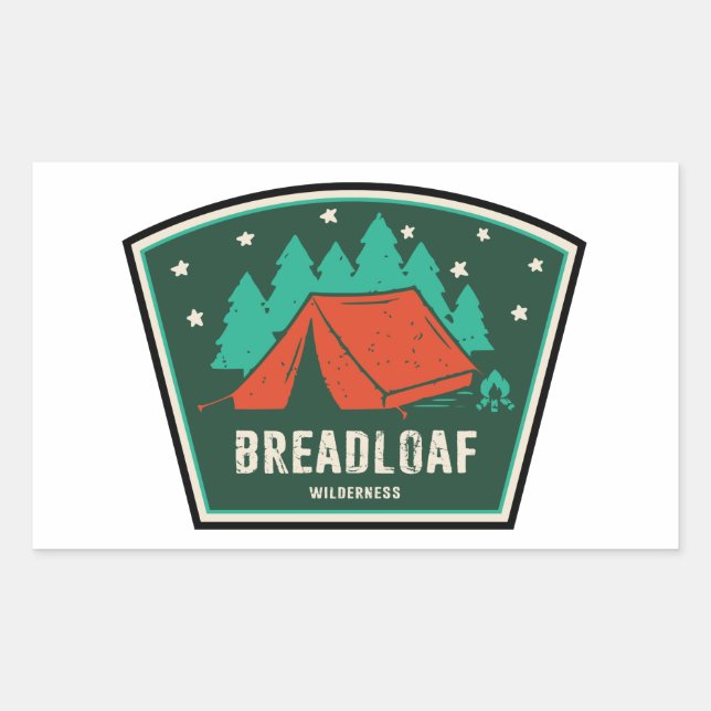 Breadloaf Wilderness Vermont Camping Rechteckiger Aufkleber (Vorderseite)