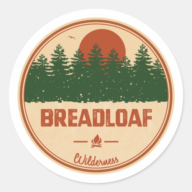 Breadloaf Wilderness Vermont Runder Aufkleber (Vorderseite)