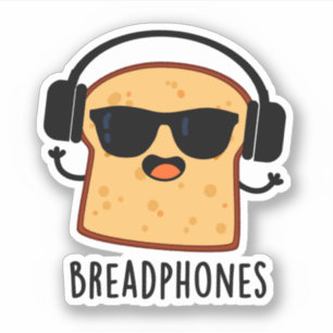 Breadphones Funny Bread Pub Aufkleber