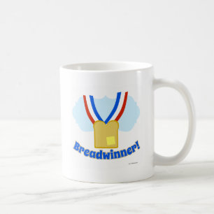 Breadwinner Medaille Funny Work Life Cartoon Tasse