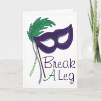 Break a Leg Drama Maske Eröffnungs-Night Theater