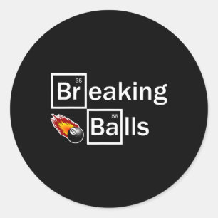 Break Billiard Player Pool Snooker 8 Ball Funny Runder Aufkleber