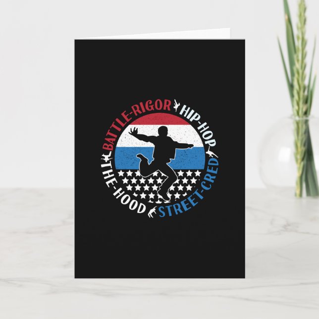 Break Dance Breakdance Angesagt-Hop Boy Karte (Vorderseite)