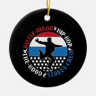 Break Dance Breakdance Angesagt-Hop Boy Keramik Ornament