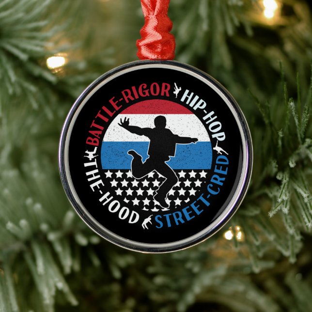 Break Dance Breakdance Angesagt-Hop Boy Ornament Aus Metall (Baum)