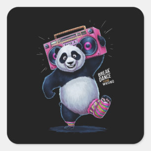 'BREAK DANCE' und 'GONE FRONG' Quadratischer Aufkleber