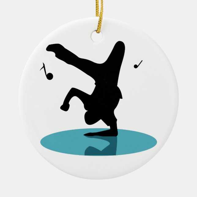 Break Dancer Keramik Ornament (Vorne)