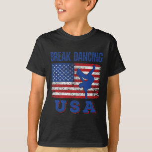 Break Dancing US amerikanische Flagge Break Bboy A T-Shirt