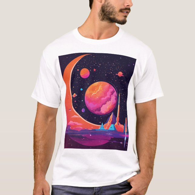 Break Free: Rocket Launch Gravity T - Shirt Design (Vorderseite)