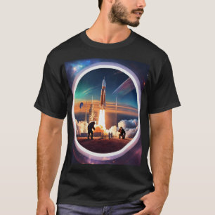 Break Free: Rocket Launch Gravity T - Shirt Design