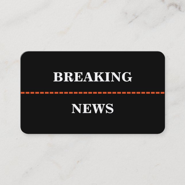 Break News Business Card Visitenkarte (Vorderseite)