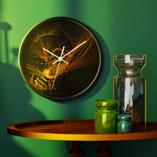 Break Point Abstrakt Art Round Große Wanduhr