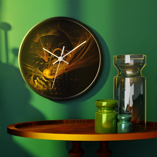 Break Point Abstrakt Art Round Große Wanduhr (Breaking Point Abstract Art Round Clock)