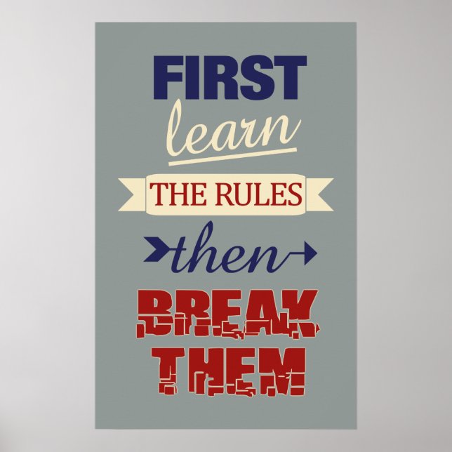 Break Rules Poster (Vorne)