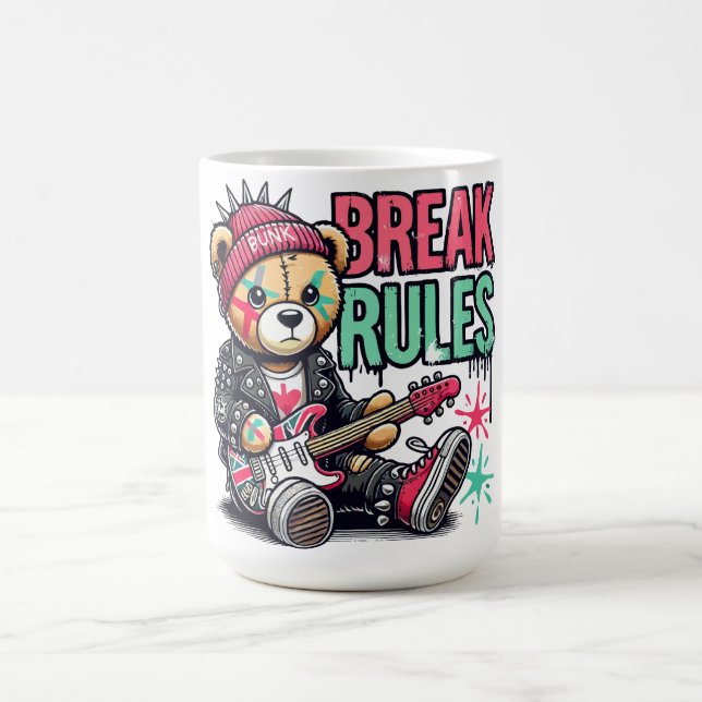 Break Rules Teddy Bear Kaffeetasse (Mittel)
