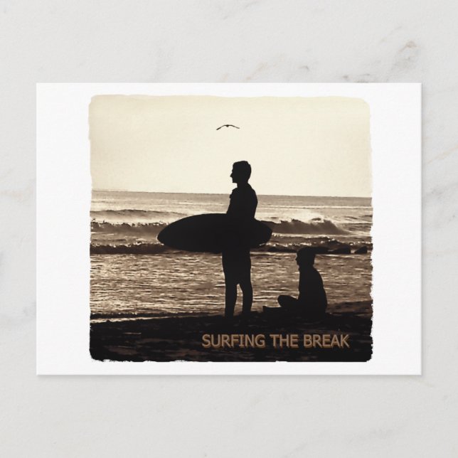 Break surfen postkarte (Vorderseite)