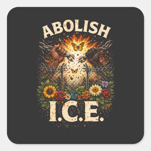 Break the Chains Quadratischer Aufkleber (Vorderseite)