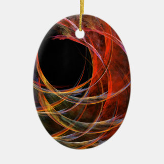 Break the Circle Abstrakt Art Oval Ornament