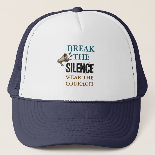 Break the Silence Courage Truckerkappe (Vorderseite)