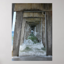 Break Waves unter Neapel Pier Poster