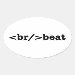 breakbeat HTML-Code Ovaler Aufkleber