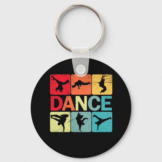 Breakdance B-Boy Dance Tshirt Breakdance Dancer Schlüsselanhänger (Vorderseite)