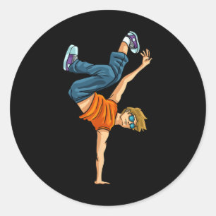 Breakdance Breakdance Shirt Break Hiphop Angesagt  Runder Aufkleber