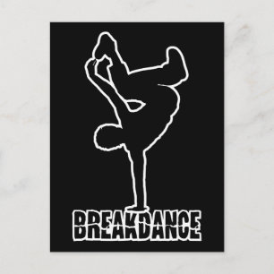 Breakdance custom color postcard postkarte