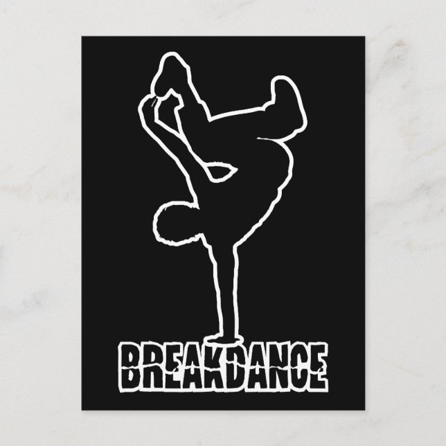 Breakdance custom color postcard postkarte (Vorderseite)