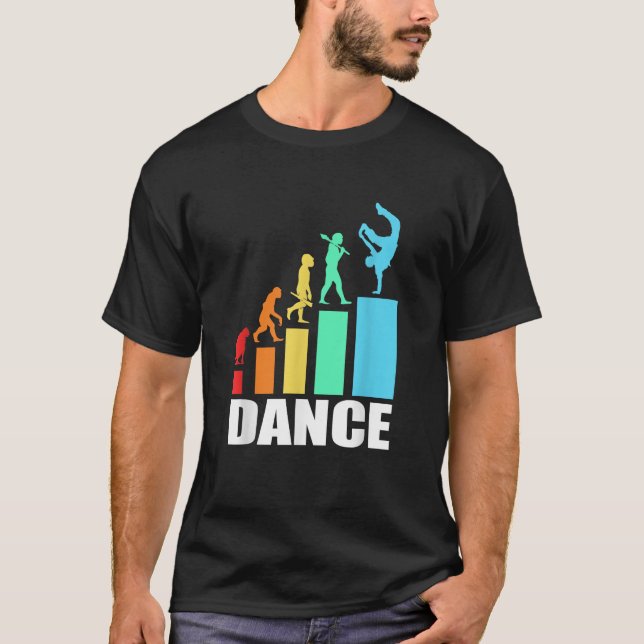 Breakdance-Evolution Retro Breakdancing  T-Shirt (Vorderseite)