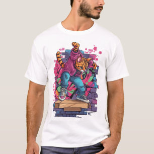 Breakdance Meow – Urbane Graffiti-Katzen-Tanz T-Shirt
