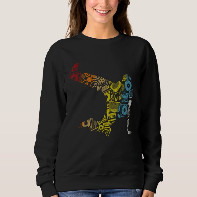 Breakdance Sillhouette Street Dance Breakdance 1 Sweatshirt (Vorderseite)