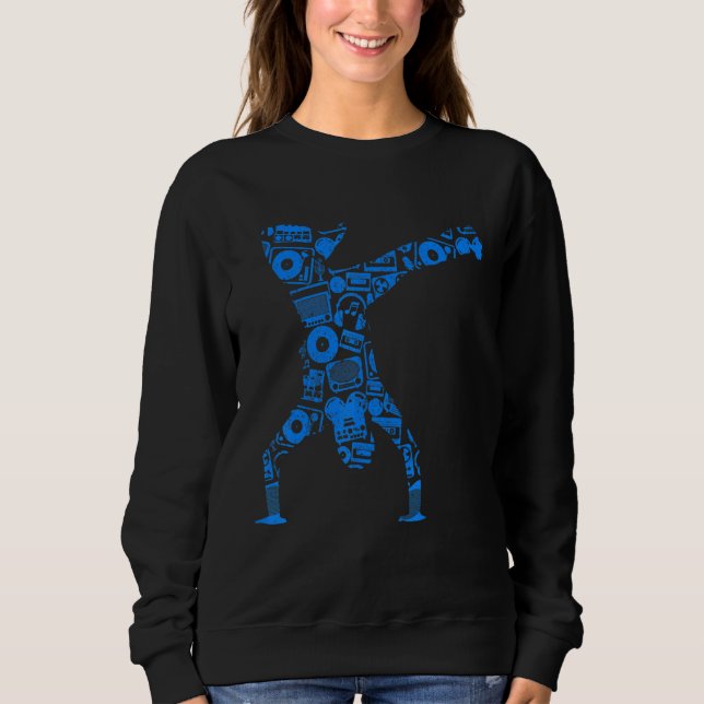 Breakdance Sillhouette Street Dance Breakdance 3 Sweatshirt (Vorderseite)