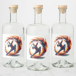 Breakdance Street Fire with Urban Energy Alkoholflaschenetikett