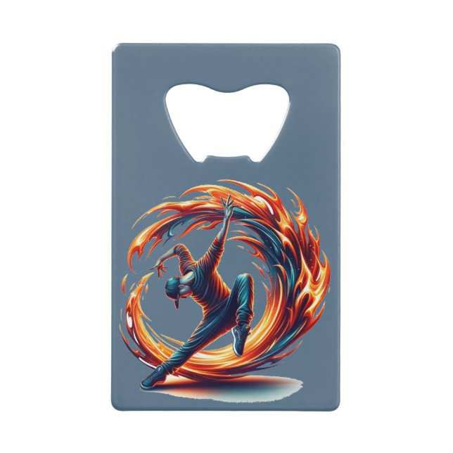 Breakdance Street Fire with Urban Energy Geldbeutel Flaschenöffner (Vorderseite)