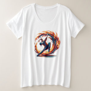 Breakdance Street Fire with Urban Energy Große Größe T-Shirt
