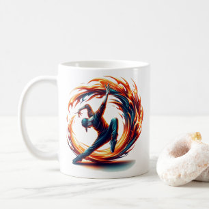 Breakdance Street Fire with Urban Energy Kaffeetasse